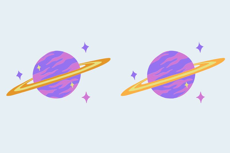 dos ilustraciones de planetas.