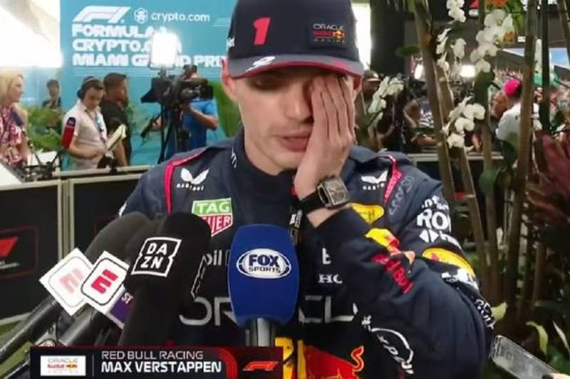 Max Verstappen lamentó haber quedado en la novena posición de la clasificación.