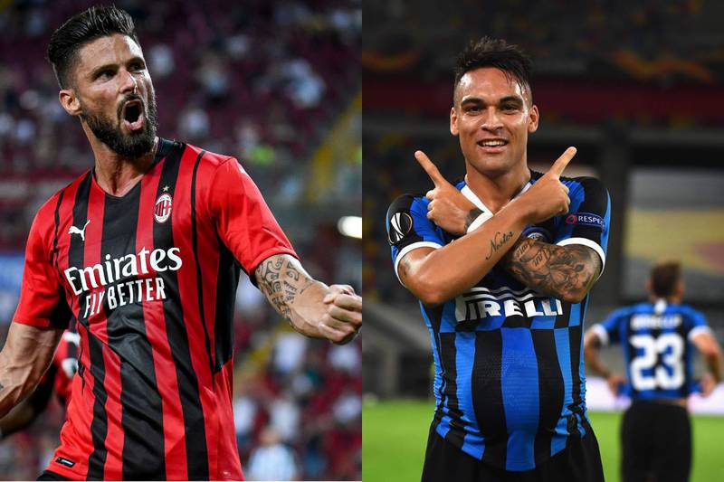 AC Milán vs Inter de Milán con sus goleadores Olivier Giroud y Lautaro Martínez se ven las caras en semifinales de Champions League.