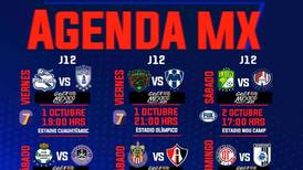 Fechas y horarios de la jornada-12 del Apertura 2021 de Liga MX