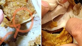 VIDEO| Familia encuentra gusanos en pollo de KFC y lo expone en redes sociales