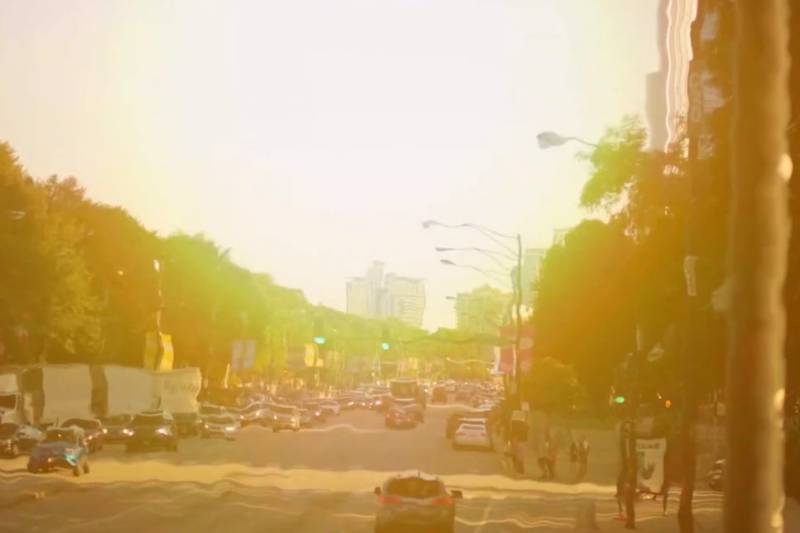 Fotografía de la ciudad donde se ve la afección del calor