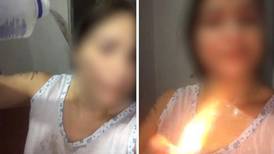 VIDEO | Mujer se prendió fuego porque su esposo no la perdonó que le fue infiel