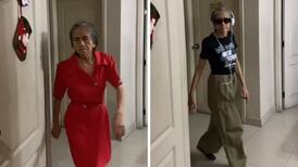 Joven viste a su abuelita con su ropa y se vuelve viral| VIDEO
