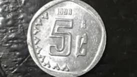 Numismática: Peculiar moneda de 5 centavos vale más de 50 mil pesos