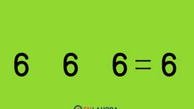 Día Internacional de las Matemáticas: Que signos les hace falta para que el resultado sea seis en este acertijo