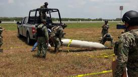 Tanque de combustible militar en forma “misil” cae en Tamaulipas