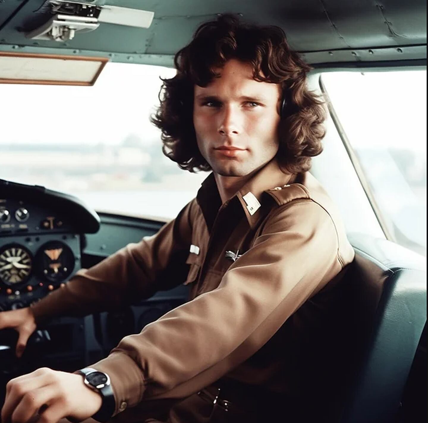 Jim Morrison (líder y vocalista de The Doors), como piloto