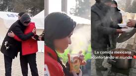 Mexicanos alimentan con “sopita, frijolitos refritos y barbacoa de res” a damnificados de Turquía | VIDEO