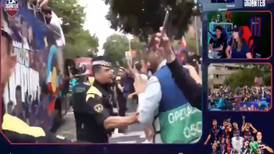 VIDEO | La acalorada discusión en vivo de Gerard Romero con un policía en celebración del título de Barcelona