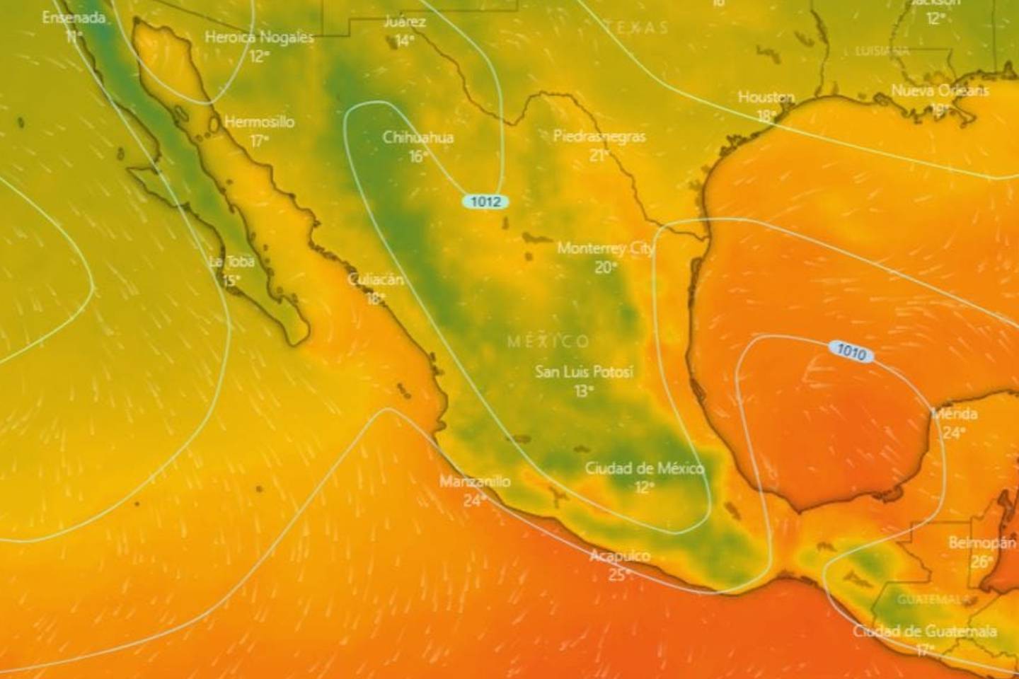 mapa climatológico de México