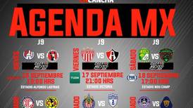 Fechas y horarios de la jornada-9 del Apertura 2021 de Liga MX