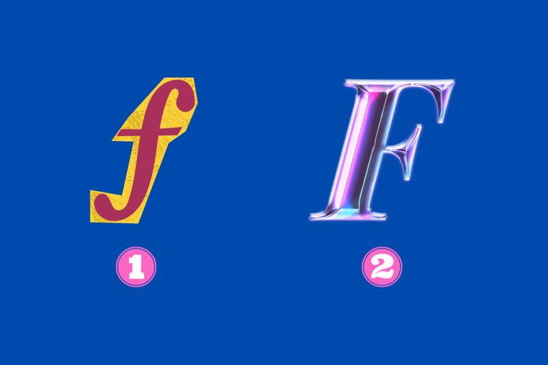 En este test de personalidad hay dos opciones: una f minúscula, y una F mayúscula.
