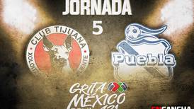 Tijuana vs Puebla en vivo: Jornada 5, Liga MX