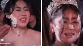 Quinceañera llora al ser embarrada de pastel y se viraliza| VIDEO