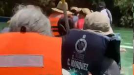 VIDEO | Lancha se hunde con turistas en la Huasteca Potosina, así reaccionaron