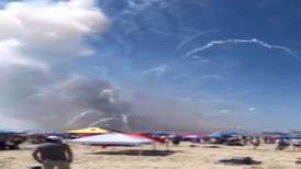 Vídeo: Explota camión de fuegos artificiales en playa de EU