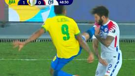 [VIDEO] Tarjeta roja por criminal entrada de Gabriel Jesús en Copa América