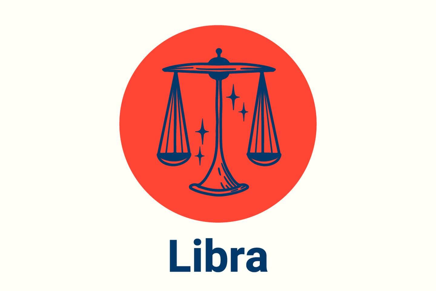 Imagen con el símbolo del signo zodiacal Libra.