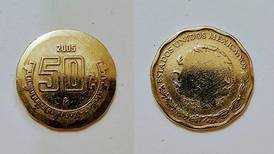 Valúan en un millón de pesos esta extraña moneda de ¢50 centavos