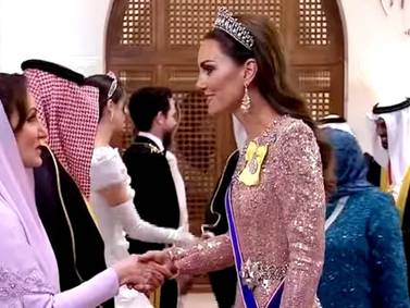 Kate Middleton deslumbra en el banquete de bodas de Jordánia con la tiara favorita de la princesa Diana y un vestido rosa de lentejuelas