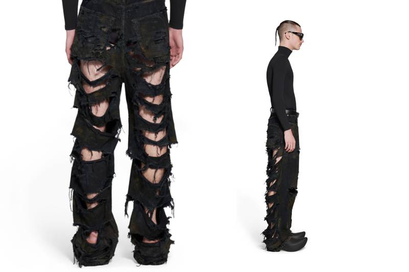 Nuevos jeans rotos de Balenciaga causan furor en redes sociales.