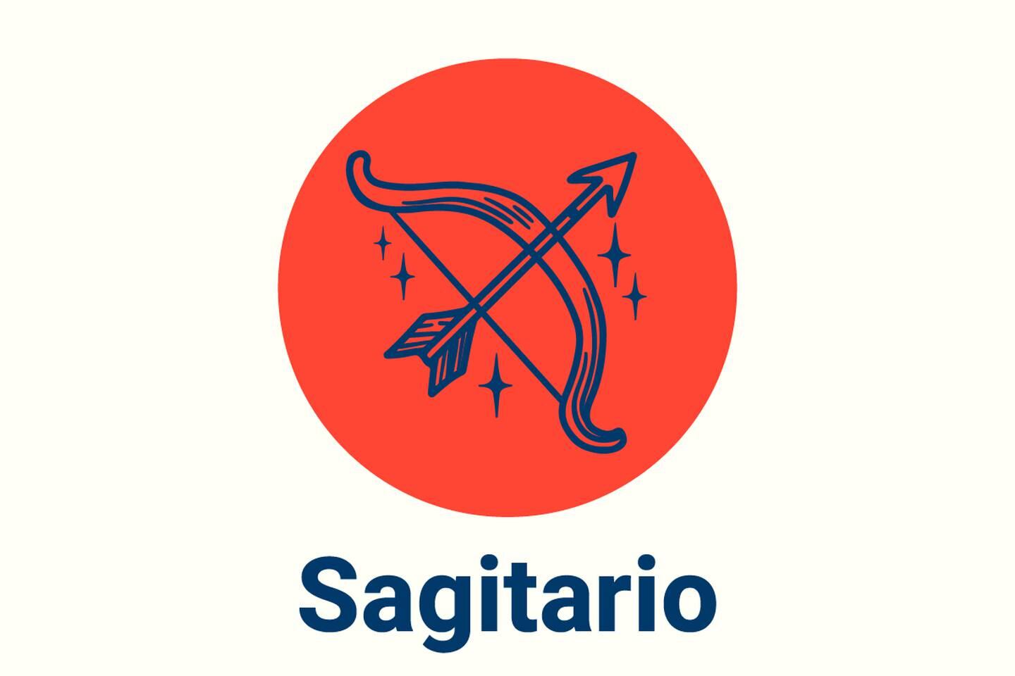 Imagen con el símbolo del signo zodiacal Sagitario.