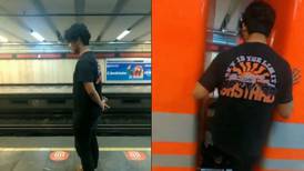 Joven arriesga su vida y burla la seguridad del Metro para grabar un video viral