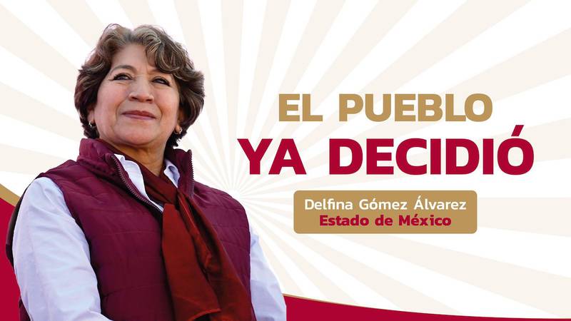 La imagen que Delfina Gómez posteó tras su triunfo en las elecciones que la convirtió como gobernadora de Edomex.
