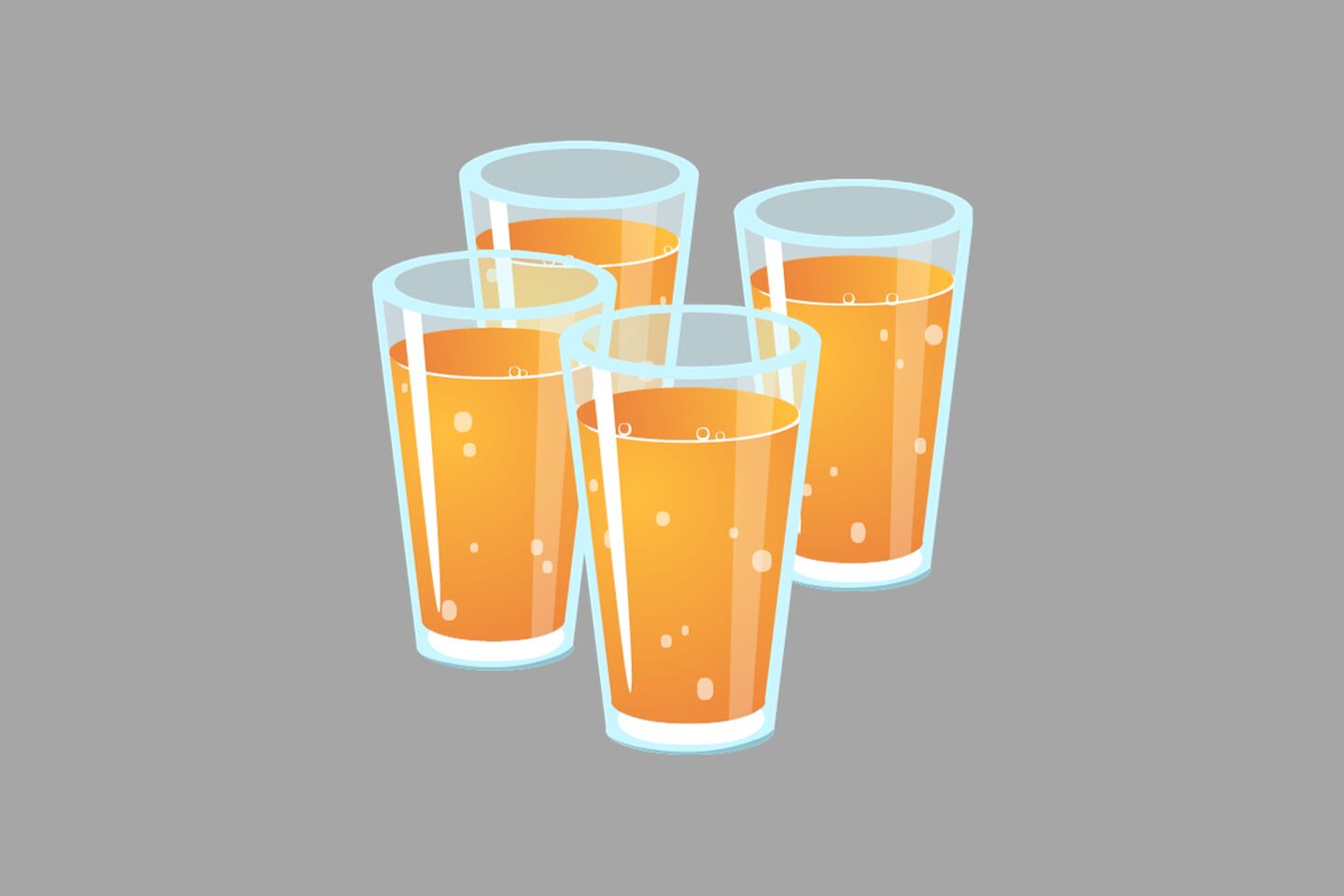 En este test visual se ve la imagen de 4 vasos con un líquido amarillo, con un fondo gris.