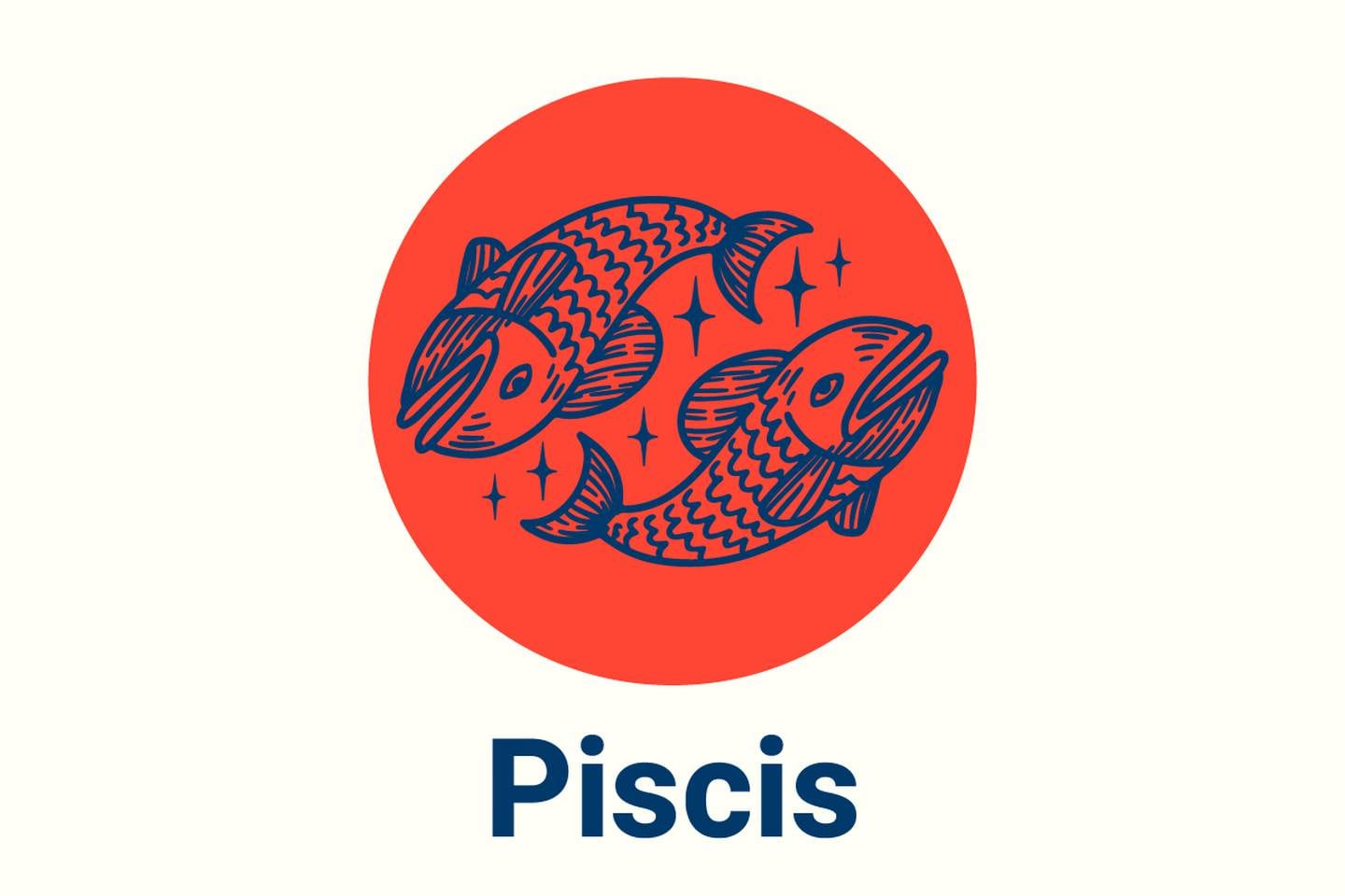 Imagen con el símbolo del signo zodiacal Piscis.
