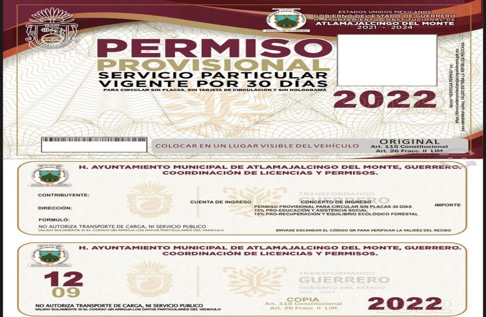 El Gobierno de Guerrero emitió un comunicado en donde informa que desde el 2019 dejó de otorgar este tipo de permisos vehiculares para circular sin placas.