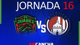 Juárez vs Atlético San Luis: día, hora y dónde ver en vivo la Jornada 16 de la Liga MX por TV y Online