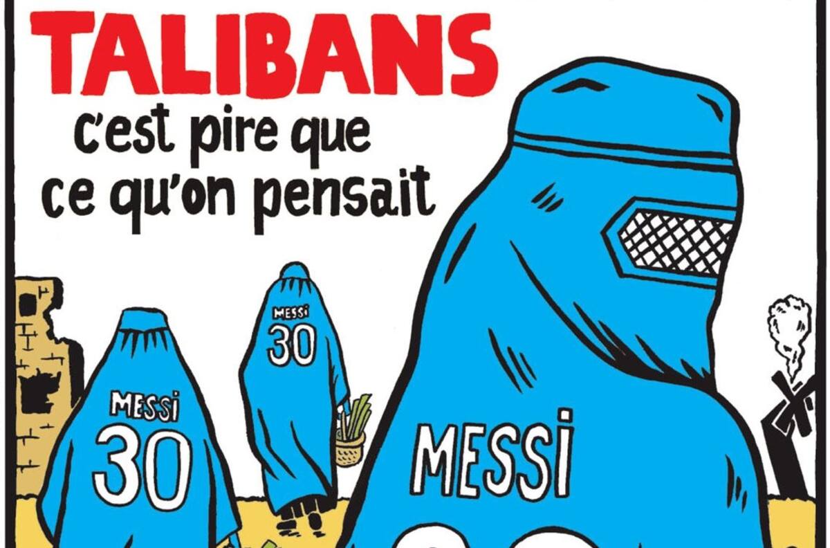 ¿El PSG de Messi financia a los talibanes? Así la polémica portada de Charlie Hebdo