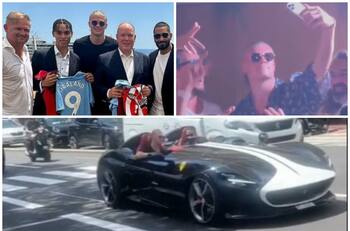 Las vacaciones de Erling Haaland: comió con el Príncipe Alberto y se lució en una fiesta en Mónaco