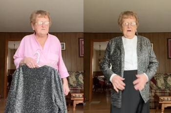 Abuelita de 92 años enseña outfit con el que quiere vestir en su funeral y se hace viral