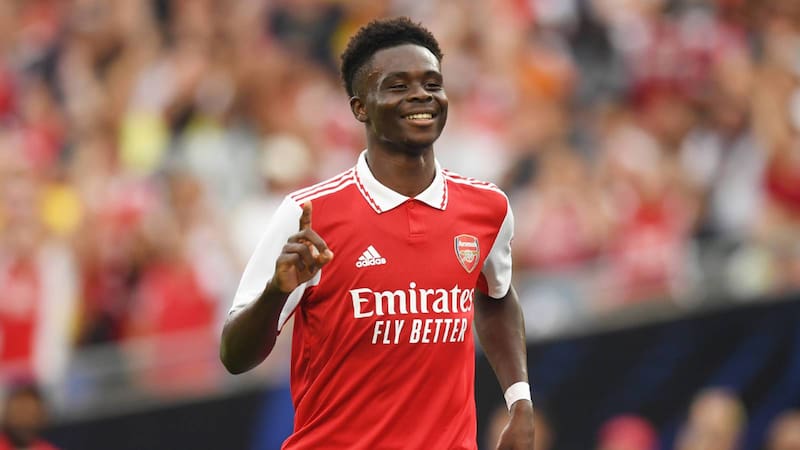 Bukayo Saka suma 13 goles y 11 asistencias en la presente temporada con el Arsenal.