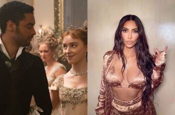 Kim Kardashian demuestra su gran fanatismo y obsesión por la serie "Bridgerton"