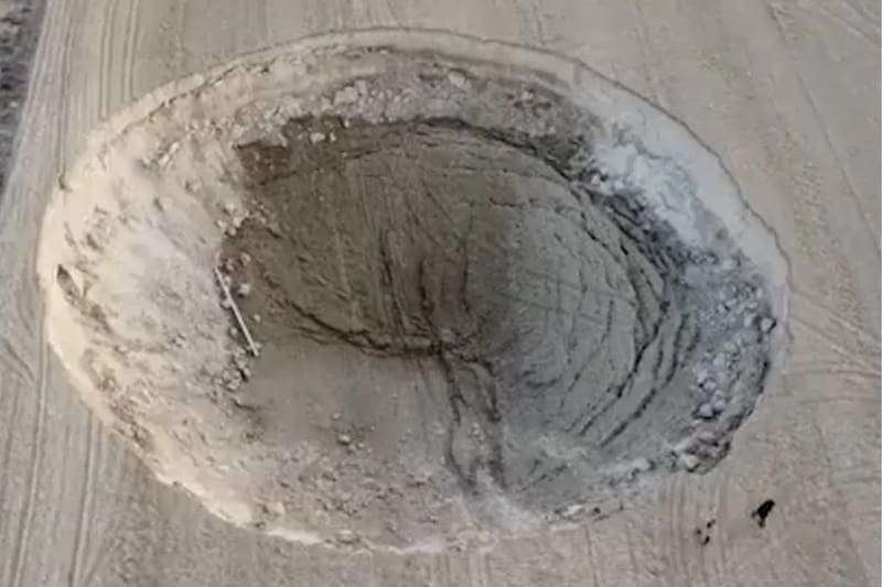 Gran agujero aparece en Turquía. Crédito: Captura de video.