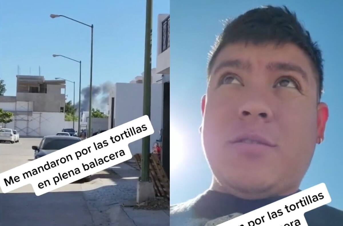“Le tengo más miedo a mi mujer”: Lo mandan por tortillas en plena balacera y hace viral | VIDEO