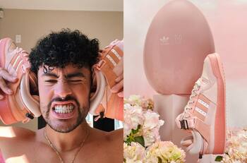 Bad Bunny promociona las Adidas Forum Buckle Low rosadas como el conejo de Pascua
