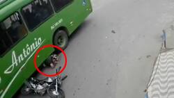 VIDEO | ¡Escalofriante! Motociclista casi muere aplastado por un camión