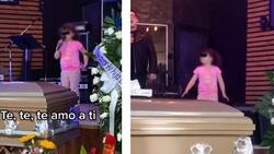 VIDEO: Niña canta en el velorio de su abuelo "lo van a enterrar"