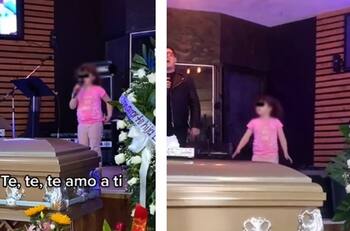 VIDEO: Niña canta en el velorio de su abuelo "lo van a enterrar"