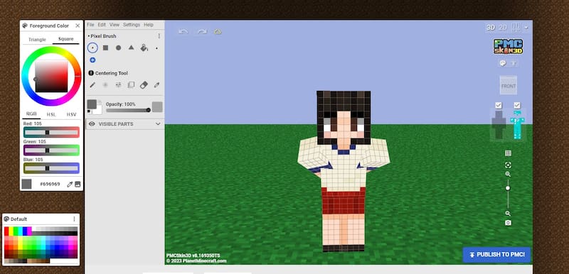 Con las poses también podrás revisar que todo esté bien pintado y puedas lucir genial dentro de Minecraft.