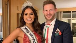 Andrea Meza y su novio Ryan Anthony recibieron con romántico beso el 2022