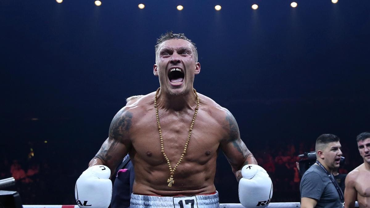 VIDEO | El emotivo momento de Oleksandr Usyk en último encuentro con Anthony Joshua antes de pelea