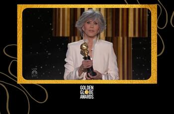 "Las historias han sido esenciales": El emotivo discurso de Jane Fonda en los premios "Globo de Oro"