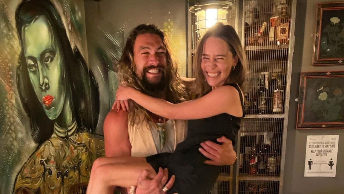El tierno reencuentro de Emilia Clarke y Jason Momoa