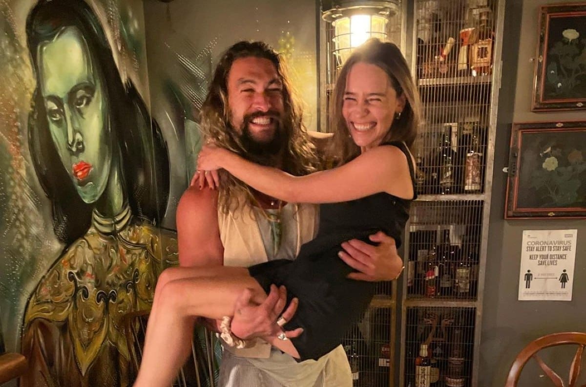 El tierno reencuentro de Emilia Clarke y Jason Momoa
